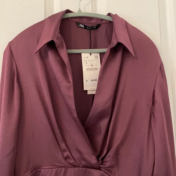 Purple wrap dress - Picture 2 of 7